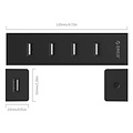 Orico USB 2.0 Hub mit 4 USB-A-Anschlüssen - 20 cm Kabel - mattschwarz