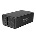 Orico Boîtier de disque dur externe 3,5 pouces à double baie - aluminium - noir
