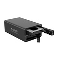 Orico Externes 3,5-Zoll-Dual-Bay-Festplattengehäuse - Aluminium - schwarz