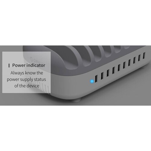 Orico 120 W Multi-Ladegerät-Dockingstation 10-Port-USB-Ladestation