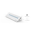 Orico Aluminium 10-Port USB 3.0 Hub 5 Gbps können Computer / Laptop / MacBook / iMac angewendet werden - Silber