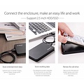 Orico Hard Drive Enclosure 2.5 inch - HDD / SSD - USB3.0 - 5Gbps - UASP - ABS Plastic - Black