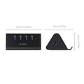 Orico 4 port USB3.0 HUB smartphone and tablet holder - Black