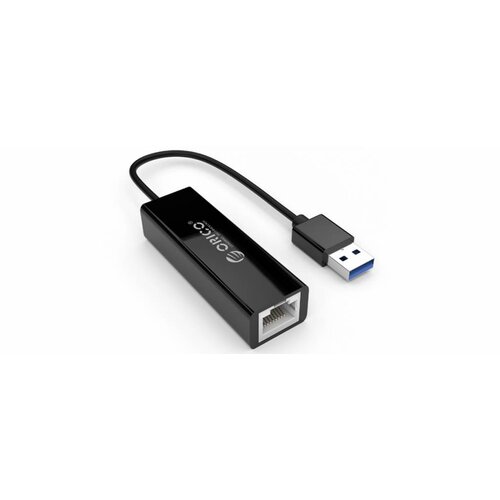 Orico USB3.0 Type-A to Ethernet Gigabit Adapter - 10/100 / 1000Mbps - 13CM Cable - Black