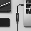 Orico USB3.0 Type-A to Ethernet Gigabit Adapter - 10/100 / 1000Mbps - 13CM Cable - Black