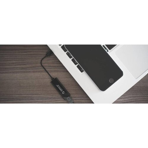 Orico USB3.0 Type-A to Ethernet Gigabit Adapter - 10/100 / 1000Mbps - 13CM Cable - Black