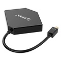 Orico Mini Displayport to HDMI, DVI and VGA Adapter - 4K - 17 cm - Black