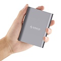 Orico Banque d'alimentation en aluminium 10400mAh - Charge rapide 2.0 - Indicateur LED - Puce intelligente - 36W - Gris ciel