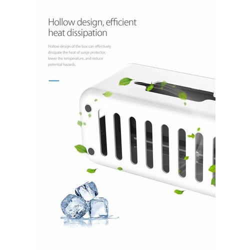 Orico Multipurpose plug socket protector - Smartphone holder - Cable management - Extra safety for Children / Pets - Heat resistant ABS material - White / Gray