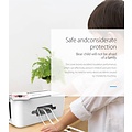 Orico Multipurpose plug socket protector - Smartphone holder - Cable management - Extra safety for Children / Pets - Heat resistant ABS material - White / Gray