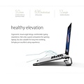 Orico Multifunktionale Aluminium Laptop Ständer / Cooling Pad - Wärmeleitung, Kabelmanagement und ergonomische Haltung - für Notebooks bis 15 Zoll - Mac Style - Silber