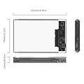 Orico 2.5 Inch Hard Disk Enclosure - Type-C - USB3.0 - SATA III - 5Gbps - UASP - ABS - Transparent