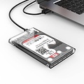 Orico 2.5 Inch Harde Schijf Behuizing - Type-C - USB3.0 - SATA III - 5Gbps - UASP - ABS - Transparant