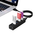 Orico Mattschwarzer USB3.0-Hub mit 4 Typ-A-Anschlüssen - für Windows, Linux und Mac OS - 5 Gbit / s - VIA-Chip