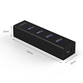 Orico Mattschwarzer USB3.0-Hub mit 4 Typ-A-Anschlüssen - für Windows, Linux und Mac OS - 5 Gbit / s - VIA-Chip