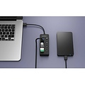 Orico USB3.0-Hub mit 4 Typ-A-Anschlüssen - 4x Ein / Aus-Schalter - 4 LED-Anzeigen - 5 Gbit / s - 30CM USB3.0-Datenkabel - für Windows, Linux und Mac OS - Schwarz