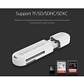 Orico Multifunction USB3.0 Card reader for TF & SD Memory cards - USB stick 2TB - OTG function - 5Gbps - White