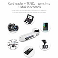 Orico Multifunction USB3.0 Card reader for TF & SD Memory cards - USB stick 2TB - OTG function - 5Gbps - White