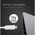 Orico Aluminum Type-C to HDMI Adapter - 4K Ultra HD - for MacBook, Mi NoteBook Air, Huawei MateBook and Lenovo YOGA - Mac Style - 15CM Cable - Silver