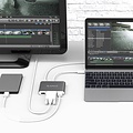 Orico Aluminum hub from Type-C to HDMI, VGA, USB3.0 type-A and USB type-C - Power Delivery - 5Gbps - 15CM Cable - Gray