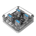 Orico Transparante Hub met 4 USB3.0 type-A poorten – 5 Gbps – Speciale LED-indicator – Datakabel van 1M