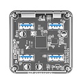 Orico Transparante Hub met 4 USB3.0 type-A poorten – 5 Gbps – Speciale LED-indicator – Datakabel van 1M