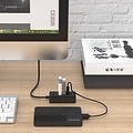 Orico USB3.0 Hub met 4 USB3.0 type-A poorten – 5Gbps – 100CM Datakabel – OTG-Functie - voor Windows, Linux en Mac OS - Zwart