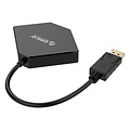 Orico Displaypoort naar HDMI, DVI en VGA Adapter - kabellengte: 17 cm - Video&Audio - 1920 x 1080P - Zwart
