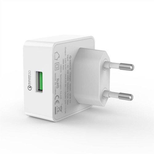 Orico USB thuislader met Quick Charge 2.0 laadpoort - 5V/9V/12V - Max 18W - Intelligente Chip - Wit