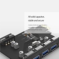 Orico PCI Express expansion card - 4x USB 3.0 type-A ports - 5Gbps - Works with all Windows versions, Linux and Mac OS 10.8.3 - Incl. Screws - Black