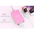 Orico Smart desktop charger with 5 USB charging ports - IC chip - 40W - Pink