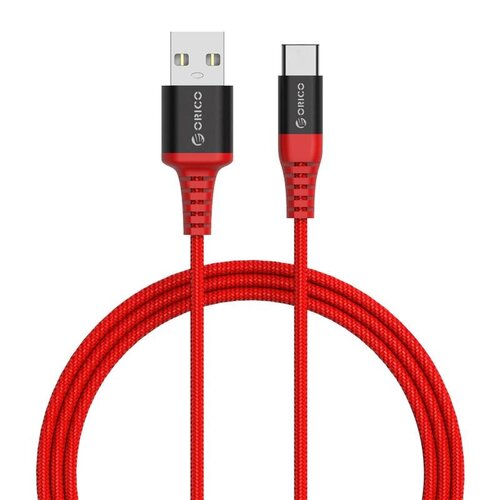 Orico 1 meter USB Type-C data- en oplaadkabel - 2.4A - Rood