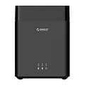 Orico Soft closing 2-Bay Type-C harde schijf station voor 3.5 inch SATA HDD –  Slaapmodus - LED-indicator - Zwart