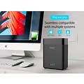 Orico Soft closing 2-Bay Type-C harde schijf station voor 3.5 inch SATA HDD –  Slaapmodus - LED-indicator - Zwart