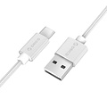 Orico USB Type-C laad- en datakabel - 3A - Gevlochten Nylon - Aluminium - 1 Meter - Zilver