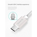 Orico USB Type-C laad- en datakabel - 3A - Gevlochten Nylon - Aluminium - 1 Meter - Zilver