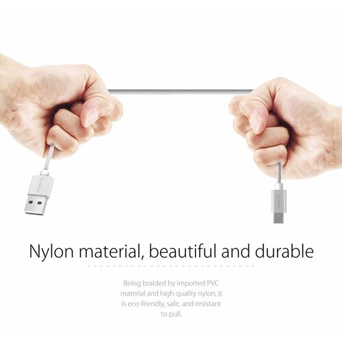 Orico USB Type-C laad- en datakabel - 3A - Gevlochten Nylon - Aluminium - 1 Meter - Zilver