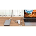 Orico Type-C hub met 3 USB-A poorten en 1x USB-C poort - Geïntegreerde kabel van 30 cm - LED-indicator - Wit