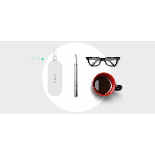 Orico Type-C hub met 3 USB-A poorten en 1x USB-C poort - Geïntegreerde kabel van 30 cm - LED-indicator - Wit
