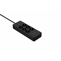 Orico USB power strip with six sockets and five USB charging ports - Incl. on / off switch - Black