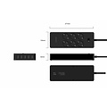 Orico USB power strip with six sockets and five USB charging ports - Incl. on / off switch - Black