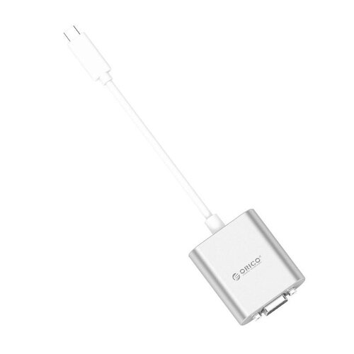 Orico Aluminum Type-C to VGA adapter - Incl. Audio output - Mac Style - 1920 x1080P Full HD - Silver