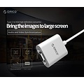 Orico Aluminum Type-C to VGA adapter - Incl. Audio output - Mac Style - 1920 x1080P Full HD - Silver