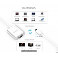 Orico Aluminum Type-C to VGA adapter - Incl. Audio output - Mac Style - 1920 x1080P Full HD - Silver