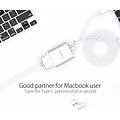 Orico Aluminum Type-C to VGA adapter - Incl. Audio output - Mac Style - 1920 x1080P Full HD - Silver