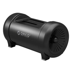 Dual-bay hard disk docking station with clone function - black