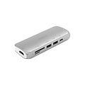 Orico Hub multifonctionnel USB3.0 Type-C en aluminium - Alimentation - 4K HDMI - 2 x USB3.0 Type-A - Lecteur de carte SD / TF - argent