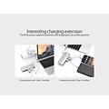 Orico Multifunktionaler USB3.0 Typ-C-Hub aus Aluminium - Stromversorgung - 4K HDMI - 2 x USB3.0 Typ A - SD / TF-Kartenleser - Silber