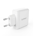 Orico Dual USB lader - reis/thuislader met 2x USB-laadpoorten – IC chip - 15W - Wit