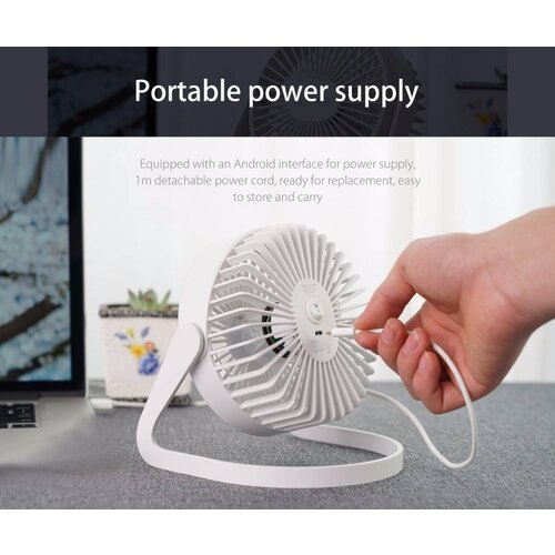 Orico Mini USB fan - rotates 360 degrees - 1.5W - <35dB -Incl. type-A to Micro B cable of 1M - White